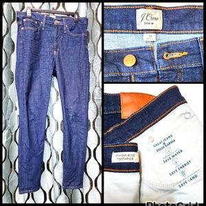 J.Crew High Rise Toothpick Jeans in Dark Wash Sz 31